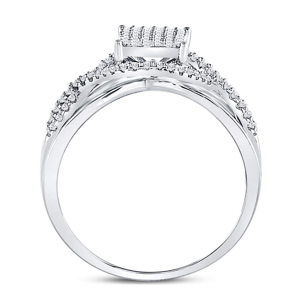 Sparkling Diamond Twist Cluster Ring - Splendid Jewellery