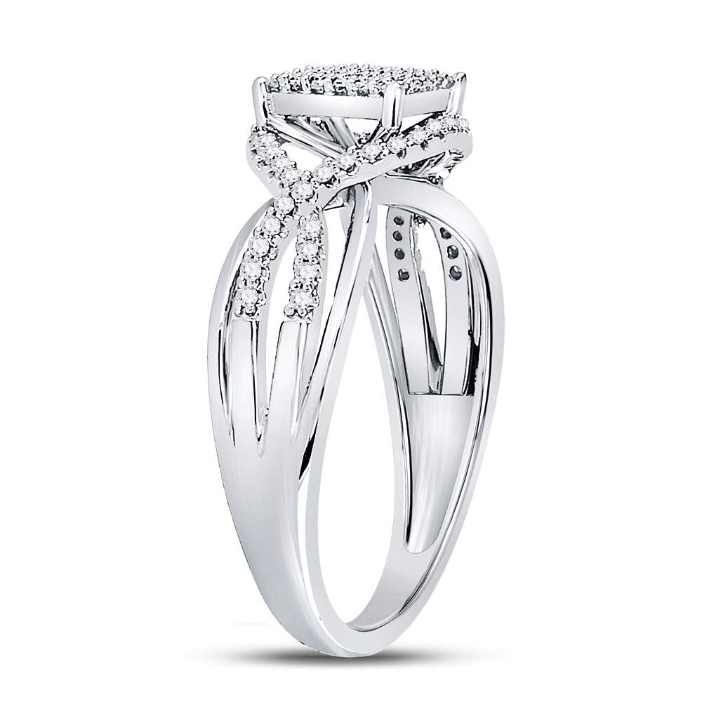 Sparkling Diamond Twist Cluster Ring - Splendid Jewellery