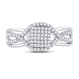 Sparkling Diamond Twist Cluster Ring - Splendid Jewellery