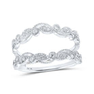 Sparkling Diamond Wrap Enhancer - 10kt White Gold Wedding Band Upgrade - Splendid Jewellery