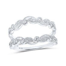 Load image into Gallery viewer, Sparkling Diamond Wrap Enhancer - 10kt White Gold Wedding Band Upgrade - Splendid Jewellery
