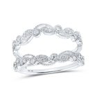 Sparkling Diamond Wrap Enhancer - 10kt White Gold Wedding Band Upgrade - Splendid Jewellery