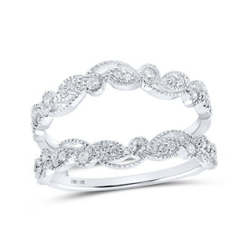 Sparkling Diamond Wrap Enhancer - 10kt White Gold Wedding Band Upgrade - Splendid Jewellery