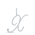 Sparkling Diamond X Initial Pendant - Personalized Elegance in White Gold - Splendid Jewellery
