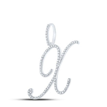 Load image into Gallery viewer, Sparkling Diamond X Initial Pendant - Personalized Elegance in White Gold - Splendid Jewellery