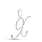 Sparkling Diamond X Initial Pendant - Personalized Elegance in White Gold - Splendid Jewellery