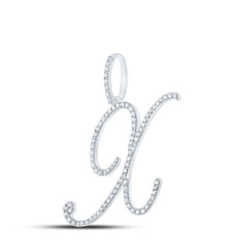 Sparkling Diamond X Initial Pendant - Personalized Elegance in White Gold - Splendid Jewellery