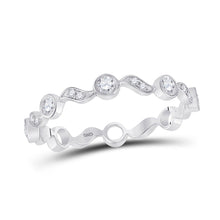 Load image into Gallery viewer, Sparkling Elegance: 10kt White Gold Diamond Stackable Band Ring - Splendid Jewellery