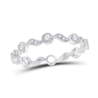 Sparkling Elegance: 10kt White Gold Diamond Stackable Band Ring - Splendid Jewellery