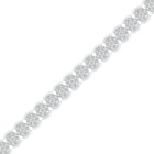 Sparkling Elegance: 10kt White Gold Round Diamond Fashion Bracelet - 2 Cttw - Splendid Jewellery