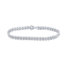 Sparkling Elegance: 10kt White Gold Round Diamond Fashion Bracelet - 2 Cttw - Splendid Jewellery