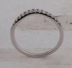 Sparkling Halo Diamond and Sapphire Bridal Wedding Ring Set - Side View