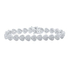 Sparkling Heart Diamond Bracelet in 10kt White Gold - 2 - 5/8 Cttw - Splendid Jewellery