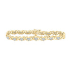 Sparkling Heart Diamond Fashion Bracelet in 10kt Yellow Gold - 1 Cttw - Splendid Jewellery