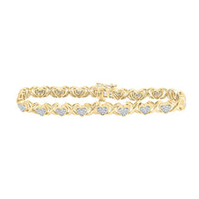 Load image into Gallery viewer, Sparkling Heart Diamond Fashion Bracelet in 10kt Yellow Gold - 1 Cttw - Splendid Jewellery
