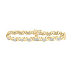 Sparkling Heart Diamond Fashion Bracelet in 10kt Yellow Gold - 1 Cttw - Splendid Jewellery