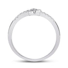 Sparkling Heart Diamond Stackable Band Ring - 10kt White Gold Women's 1/8 Cttw Side 2 view from the 10Kt White Gold Womens Round Diamond Heart Stackable Band Ring 1 8 Cttwpin282085 collection by Splendid Jewellery