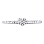 Sparkling Heart Diamond Stackable Band Ring - 10kt White Gold Women's 1/8 Cttw Front view from the 10Kt White Gold Womens Round Diamond Heart Stackable Band Ring 1 8 Cttwpin282085 collection by Splendid Jewellery