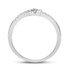Sparkling Heart Diamond Stackable Band Ring - 10kt White Gold Women's 1/8 Cttw - Splendid Jewellery