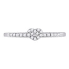 Sparkling Heart Diamond Stackable Band Ring - 10kt White Gold Women's 1/8 Cttw - Splendid Jewellery
