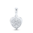 Sparkling Love: 10kt White Gold Diamond Heart Pendant - Splendid Jewellery