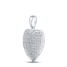 Load image into Gallery viewer, Sparkling Love: 10kt White Gold Diamond Heart Pendant - Splendid Jewellery