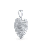 Sparkling Love: 10kt White Gold Diamond Heart Pendant - Splendid Jewellery