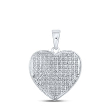 Load image into Gallery viewer, Sparkling Love: 10kt White Gold Diamond Heart Pendant - Splendid Jewellery