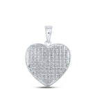 Sparkling Love: 10kt White Gold Diamond Heart Pendant - Splendid Jewellery
