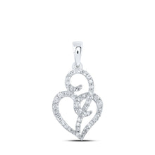Load image into Gallery viewer, Sparkling Love: 10kt White Gold Diamond Heart Pendant - Splendid Jewellery