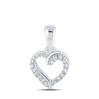 Sparkling Love: 10kt White Gold Diamond Heart Pendant - Splendid Jewellery