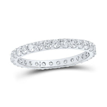 Load image into Gallery viewer, Sparkling Love: 10kt White Gold Round Diamond Eternity Wedding Band - Splendid Jewellery