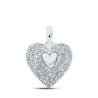 Sparkling Love Affair: 10kt White Gold Diamond Heart Pendant - Splendid Jewellery