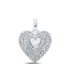 Sparkling Love Affair: 10kt White Gold Diamond Heart Pendant - Splendid Jewellery