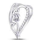 Sparkling Love Diamond Pendant in 10kt White Gold - Splendid Jewellery