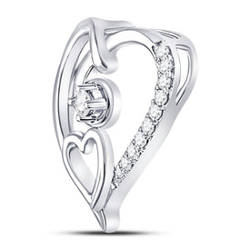 Sparkling Love Diamond Pendant in 10kt White Gold - Splendid Jewellery