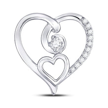 Load image into Gallery viewer, Sparkling Love Diamond Pendant in 10kt White Gold - Splendid Jewellery