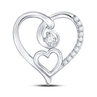 Sparkling Love Diamond Pendant in 10kt White Gold - Splendid Jewellery