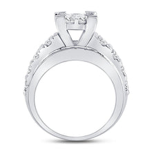 Load image into Gallery viewer, Sparkling Princess Diamond Cluster Bridal Wedding Engagement Ring - Splendid Jewellery