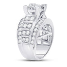 Sparkling Princess Diamond Cluster Bridal Wedding Engagement Ring - Splendid Jewellery