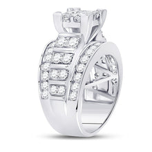 Load image into Gallery viewer, Sparkling Princess Diamond Cluster Bridal Wedding Engagement Ring - Splendid Jewellery