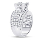Sparkling Princess Diamond Cluster Bridal Wedding Engagement Ring - Splendid Jewellery