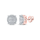 Sparkling Rose Gold Diamond Cluster Earrings - Splendid Jewellery