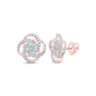 Sparkling Rose Gold Diamond Cluster Earrings - A Mesmerizing Statement Piece - Splendid Jewellery