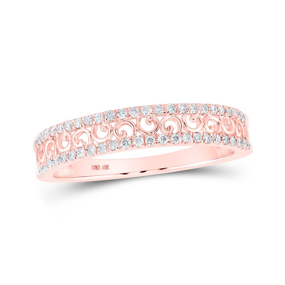 Sparkling Rose Gold Diamond Eternity Band - Splendid Jewellery