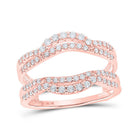 Sparkling Rose Gold Diamond Wrap Enhancer Wedding Band - Splendid Jewellery