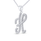 Sparkling Serenade: 10kt White Gold Diamond Initial Pendant - Splendid Jewellery