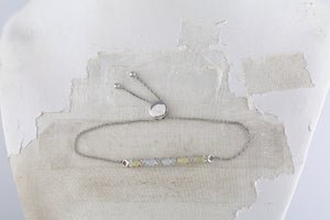 Sparkling Silver Diamond X - Link Bolo Bracelet - Elegant and Timeless - Splendid Jewellery