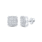 Sparkling Square Diamond Elegance Earrings - Splendid Jewellery