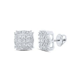 Sparkling Square Diamond Elegance Earrings - Splendid Jewellery